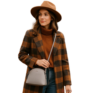 Kate ♠️ Spade DOME Taupe/Gray Leather Crossbody. ALLMOST NEW 6 hours use.